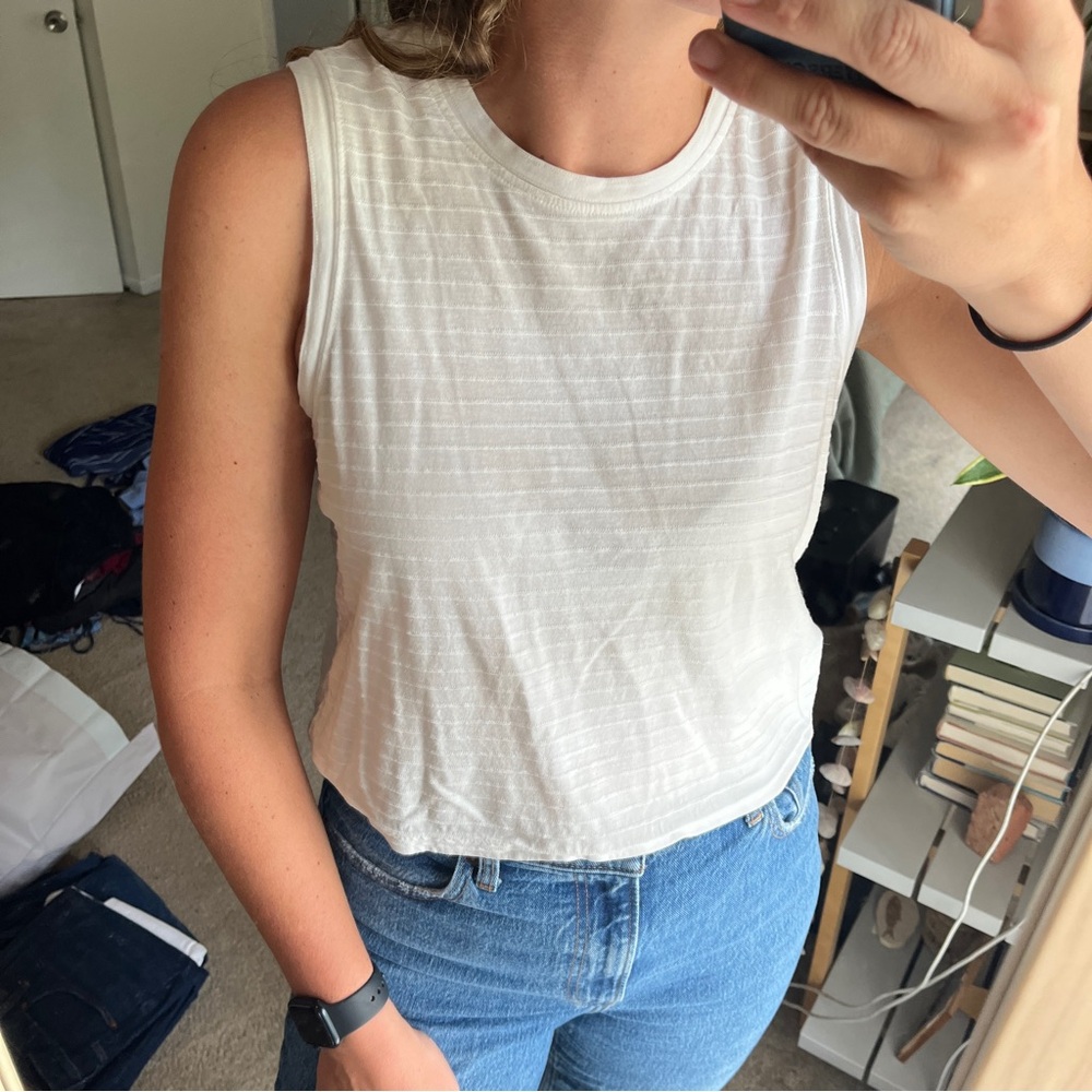 Marine Layer Cropped Stripe Tank